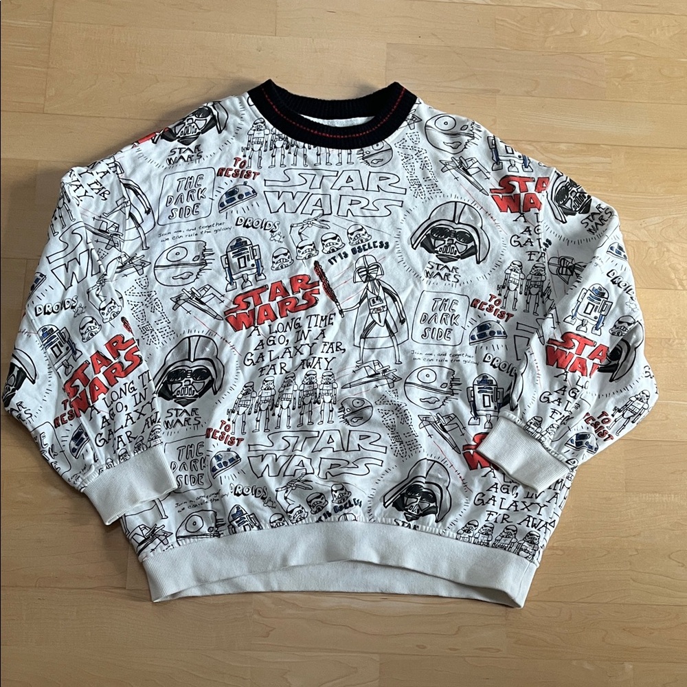 Star Wars Men's Crewneck Sweater - White and Black